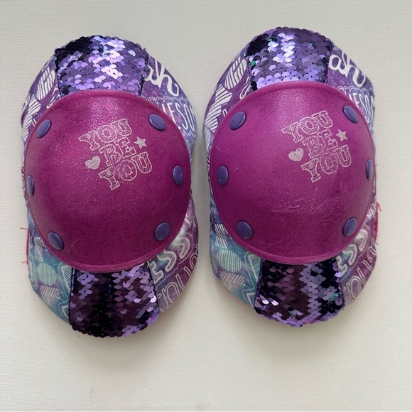 LittleMissMatched Fearless Magic Sequin Youth Protective Knee Pad Set - Picture 1 of 15